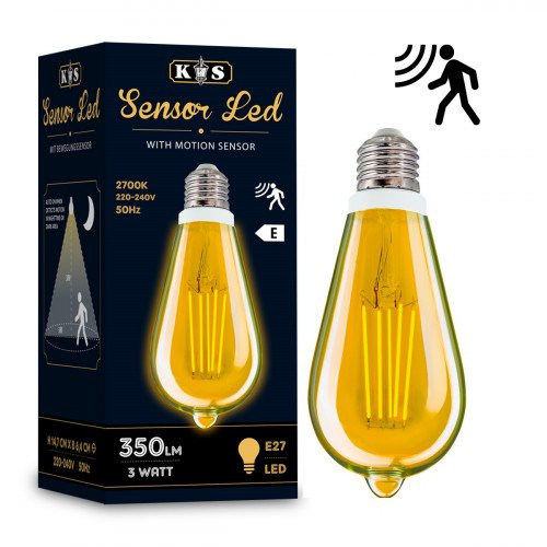 Ampoule Classic Sensor (5899) LED 3W avec capteur jour/nuit de KS Lighting