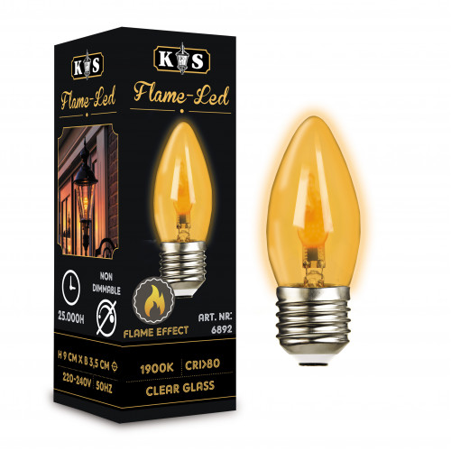 Flamme-LED 0,5W- E27 - ampoule