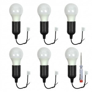 Kit de déménagement 6 douilles sources lumineuses LED noir