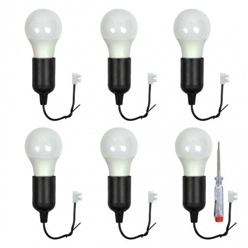 Kit de déménagement 6 douilles sources lumineuses LED noir