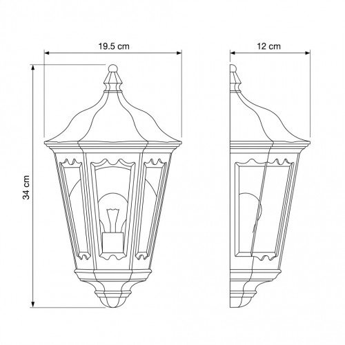 lampe extérieure Maritime applique murale bronze classique