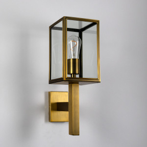 Applique d'extérieur noire, Bilthoven, épurée, classique, faite à la main chez KS Lighting, boîtier design 