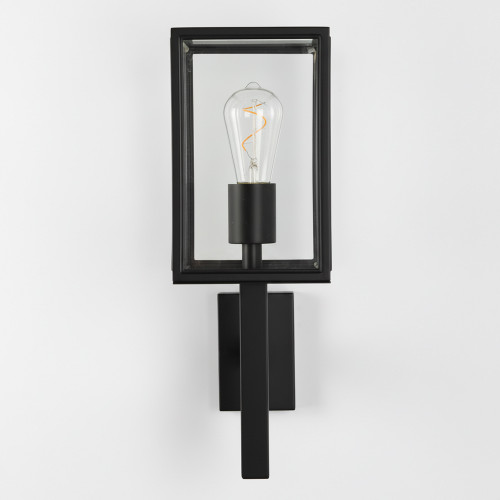 Applique d'extérieur noire, Bilthoven, épurée, classique, faite à la main chez KS Lighting, boîtier design 