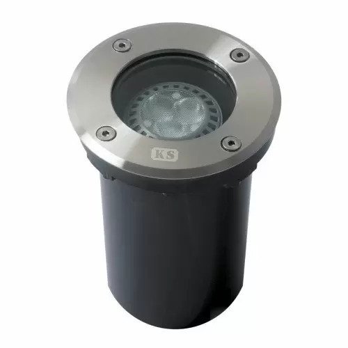 Spot au sol encastrable, 7351, acier inoxydable, LED, rond, 11 cm de diamètre, KS Lighting