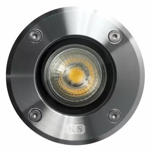 Spot de sol à encastrer orientable (7535) LED Ø12 acier inoxydable 