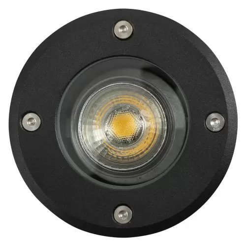 Spot au sol encastrable (7535) noir, rond, orientable LED Ø12 Unit culot GU10 