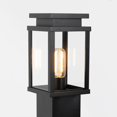 Potelet noir d'extérieur  Jersey avec Smart WIFI LED | Nostalux.fr