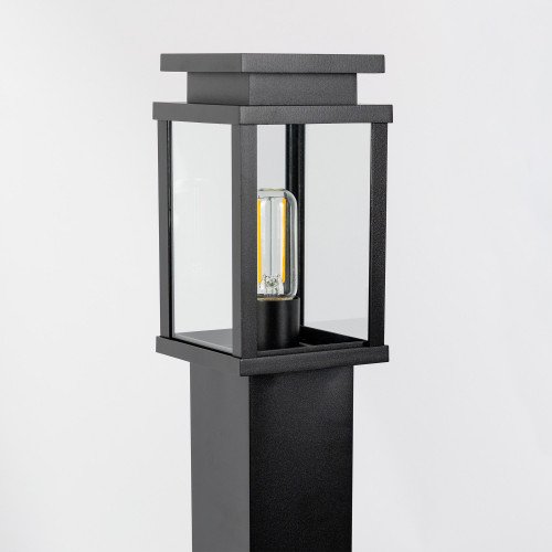 Potelet noir d'extérieur  Jersey avec Smart WIFI LED | Nostalux.fr