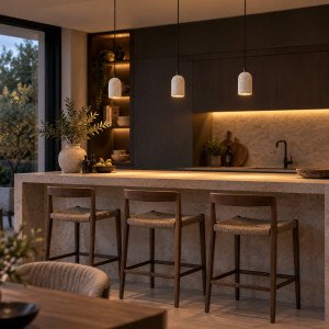 Lot de 3 Suspension sur fil Terrazzo Bianco | Nostalux.fr
