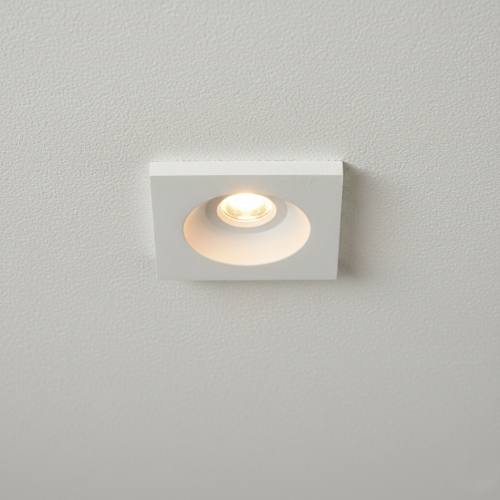 Spot blanc à encaster Ivy carré en aluminium