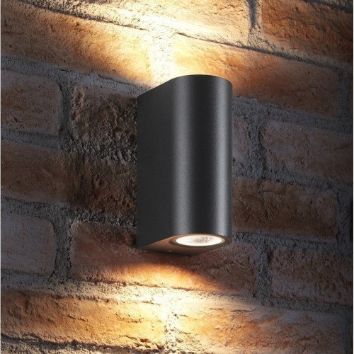 Spot mural noir Flash (7619) Up & Downlighter avec ampoules smart WIFI