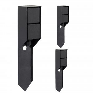 Prise extérieure avec deux points d'alimentation en couleur noire