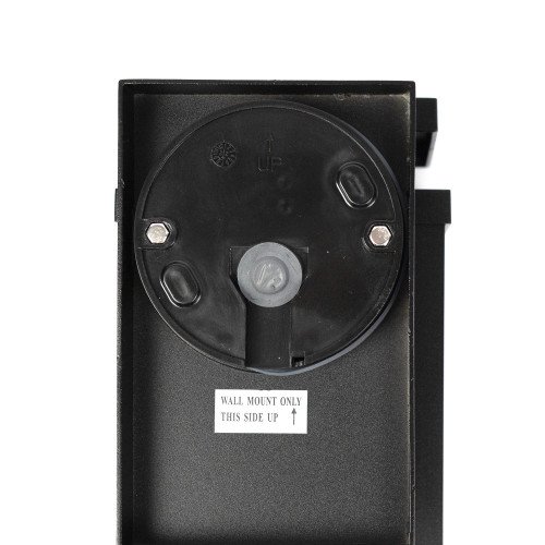 Lampe extérieure Ripley applique murale noire verre strié