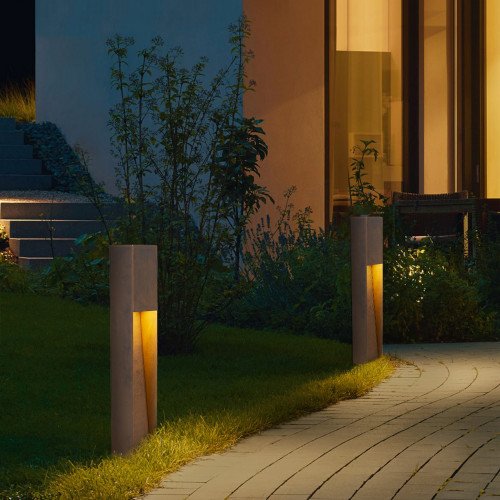 Buitenlamp Levi terras modern vormgegeven buitenverlichting in de kleur corten