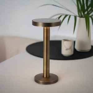 Lampe d'intérieur et d'extérieur Lampe de table moderne en bronze