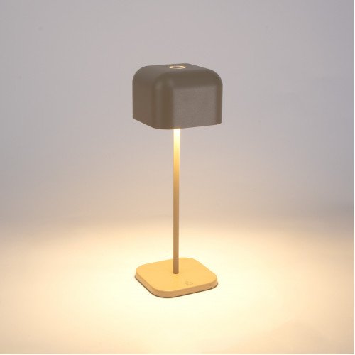 Lampe de table beige en aluminium moderne pour l'intérieur et l'extérieur