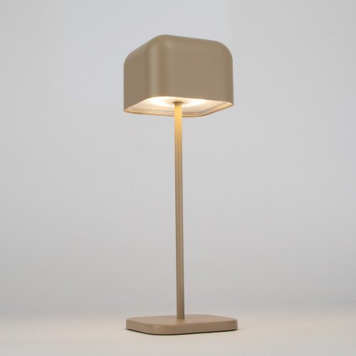 Lampe de table beige en aluminium moderne pour l'intérieur et l'extérieur