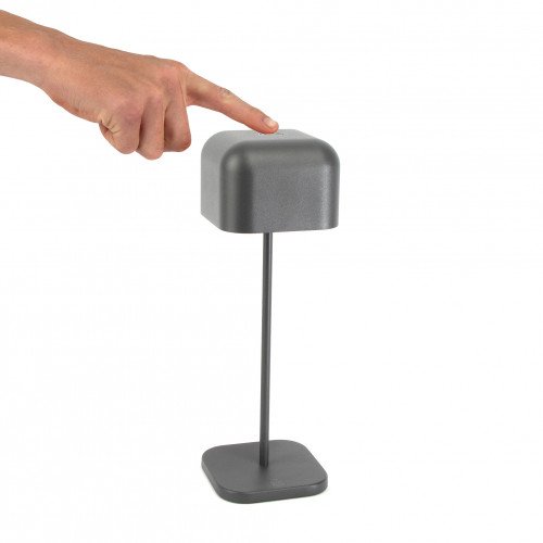 Lampe de table anthracite en aluminium moderne pour l'intérieur et l'extérieur