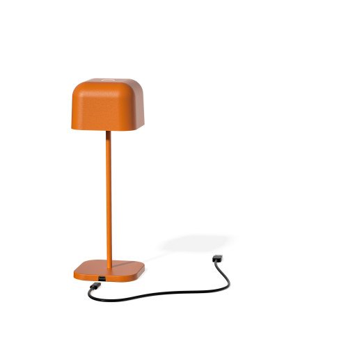 Lampe de table orange en aluminium moderne pour l'intérieur et l'extérieur Lampe de table orange en aluminium moderne pour l'intérieur et l'extérieur