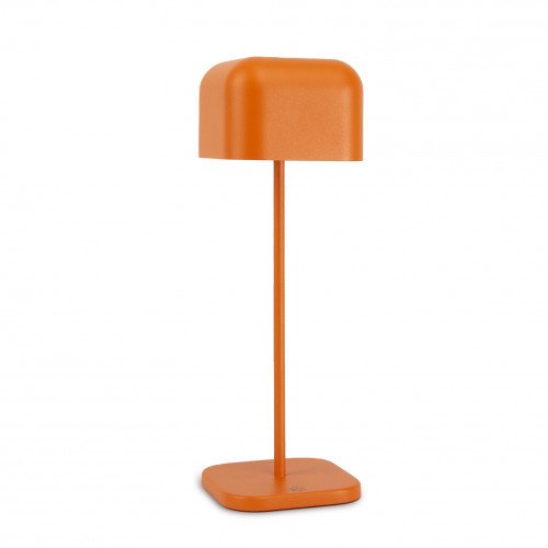 Lampe de table orange en aluminium moderne pour l'intérieur et l'extérieur