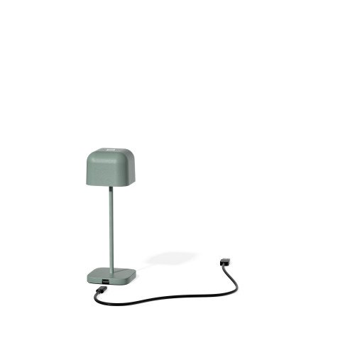 Lampe à poser compacte verte en aluminium moderne pour l'intérieur et l'extérieur