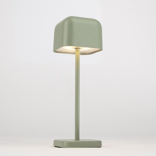 Lampe à poser compacte verte en aluminium moderne pour l'intérieur et l'extérieur