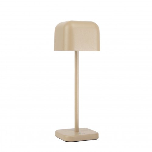 Lampe à poser compacte beige en aluminium moderne pour l'intérieur et l'extérieur