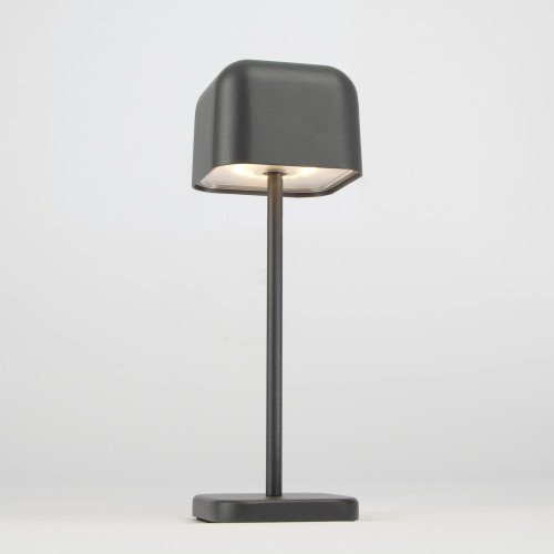 Lampe de table compacte anthracite en aluminium moderne pour l'intérieur et l'extérieur