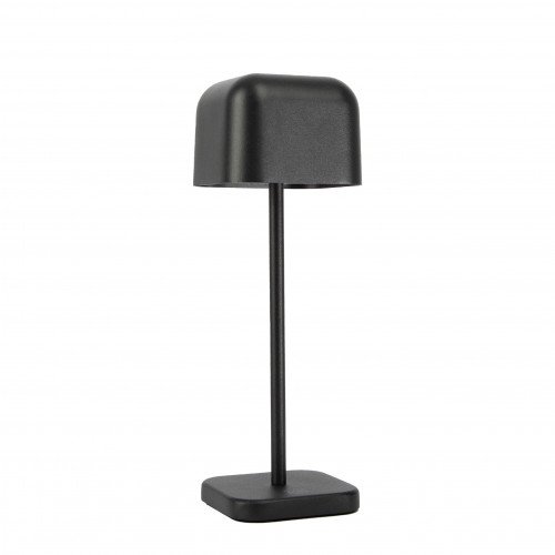 Lampe à poser compacte noire en aluminium moderne pour l'intérieur et l'extérieur