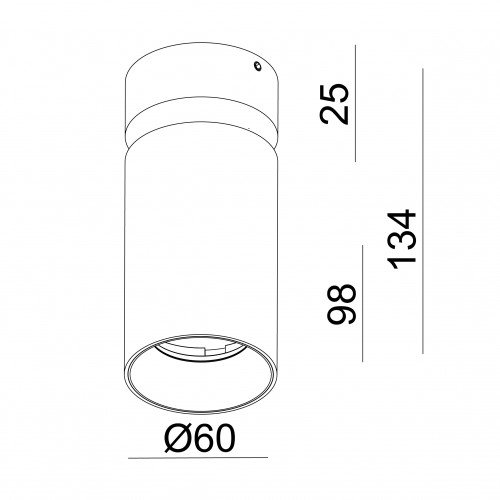 Spot orientable Mila 1 round gun metal