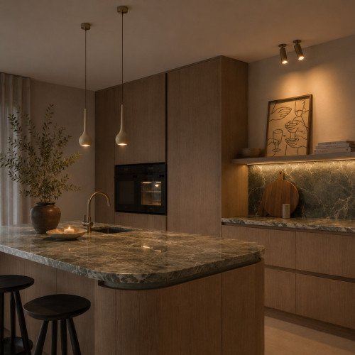 Lampe suspendue Champagne design aluminium moderne