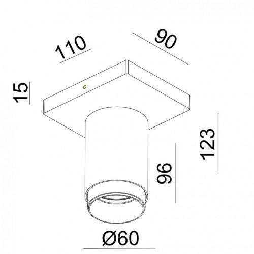 Plafonnier Scott éclairage intérieur champagne aluminium moderne