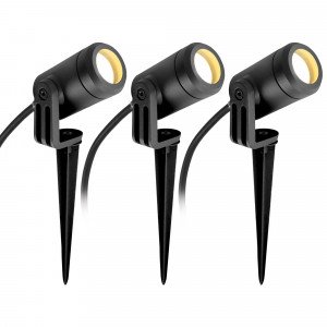 Spot de sol noir compact LED-Spike GU10 PAR11