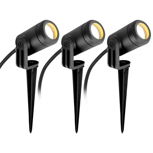 Spot de sol noir compact LED-Spike GU10 PAR11