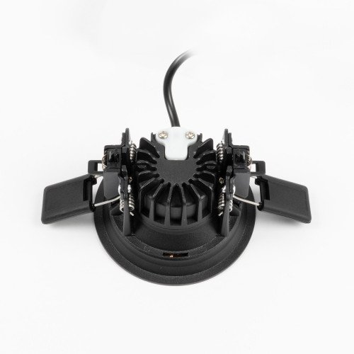 Spot encastré rond plafond Ivar noir dimmable 90mm