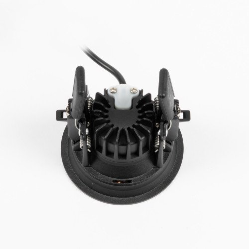 Spot encastré rond plafond Ivar noir dimmable 90mm