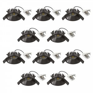 Spot encastré rond plafond Ivar noir dimmable 90mm Spot encastré rond plafond Ivar noir dimmable 90mm