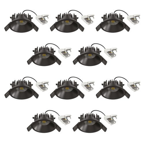 Spot encastré rond plafond Ivar noir dimmable 90mm