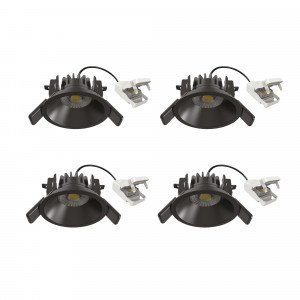 Spot encastré rond plafond Ivar noir dimmable 90mm Spot encastré rond plafond Ivar noir dimmable 90mm