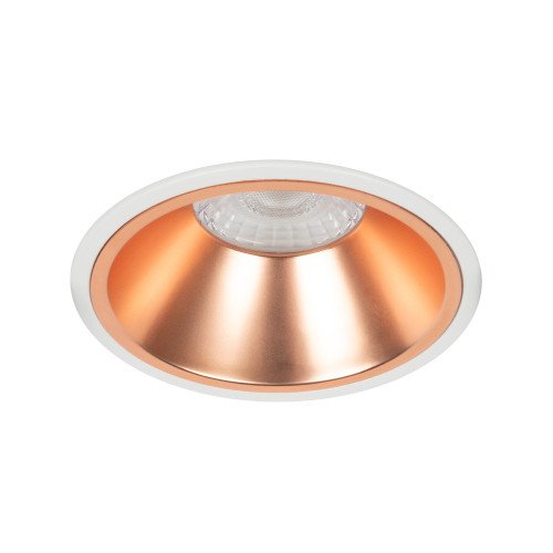 Spot encastré blanc Ivar anneau cuivre LED dimmable