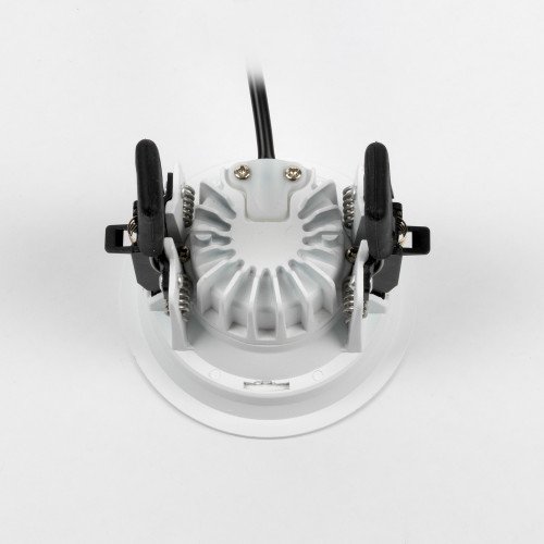 Spot encastré rond plafond Ivar blanc dimmable 90mm