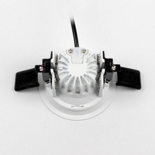 Spot encastré rond plafond Ivar blanc dimmable 90mm