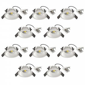 Spot encastré rond plafond Ivar blanc dimmable 90mm Spot encastré rond plafond Ivar blanc dimmable 90mm