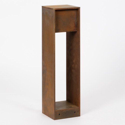 Lampe de jardin en acier Corten – forme carrée – moderne – GU10