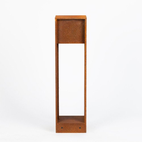 Lampe de jardin en acier Corten – forme carrée – moderne – GU10