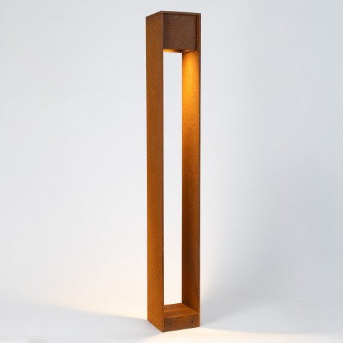 Lampe de jardin en acier Corten – carrée – moderne – GU10