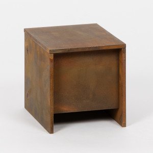 Applique murale en acier Corten – forme carrée – moderne – GU10