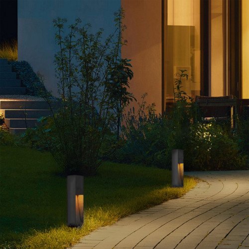 Lampe de jardin noire – aluminium – carrée – moderne – GU10