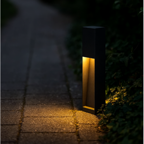 Lampe de jardin noire – aluminium – carrée – moderne – GU10