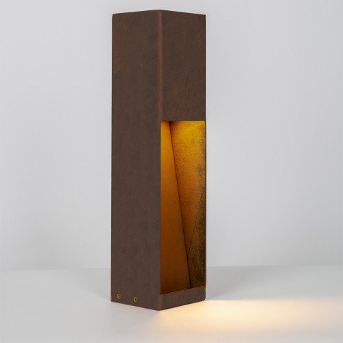 Lampe de jardin – acier Corten – carrée – moderne – GU10